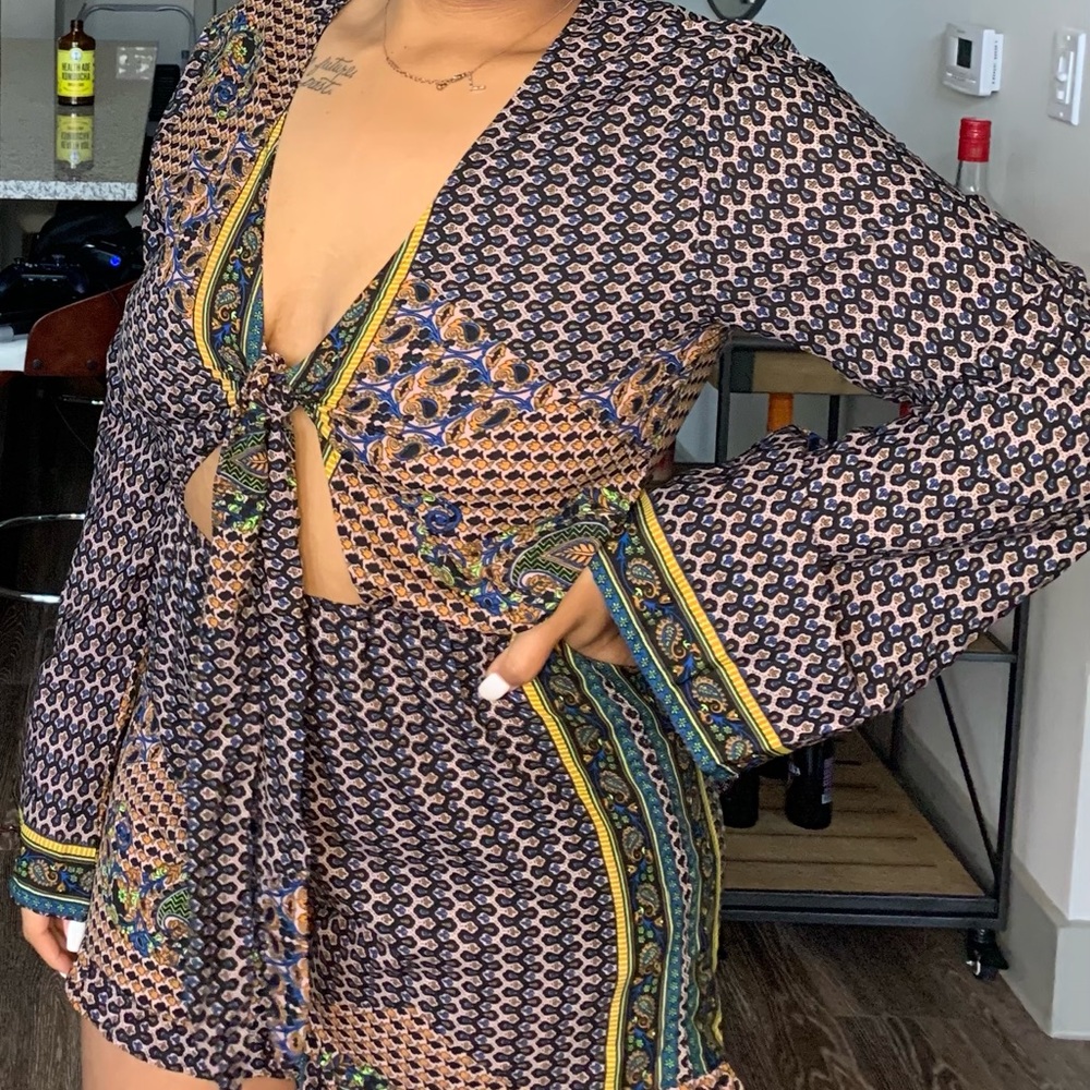 Boo hoo Tribal print romper
